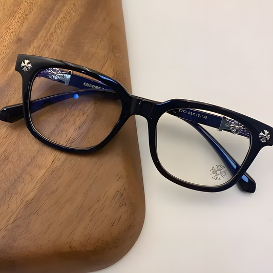 Chrome Glasses Black