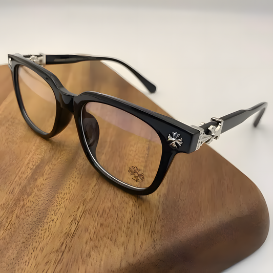 Chrome Glasses Black